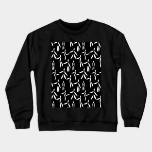 People stick figure pattern in black and white Crewneck Sweatshirt